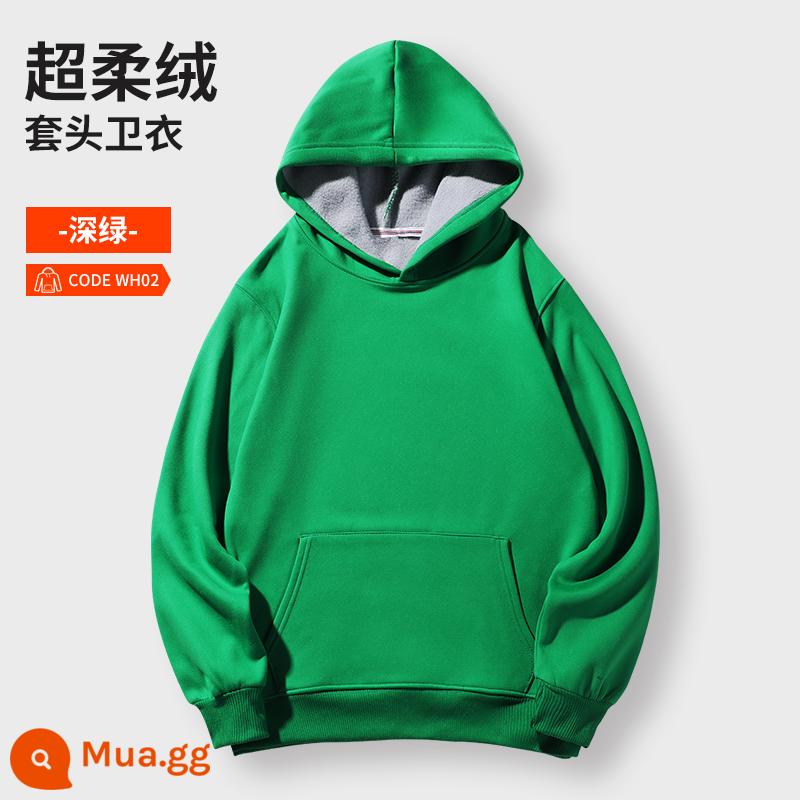 Áo len tùy chỉnh quần áo làm việc tự làm hoodie áo khoác nam nữ in logo dài tay tùy chỉnh lớp đoàn tụ quần áo - H loại-màu xanh đậm