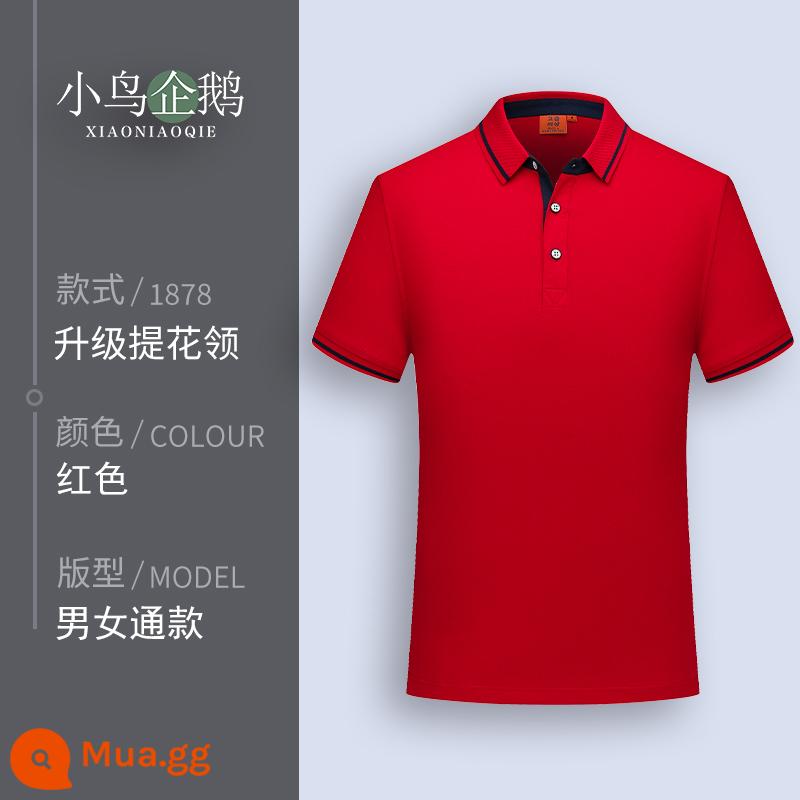 Quần áo làm việc tùy chỉnh T-shirt quần áo làm việc tùy chỉnh-thực hiện đội mùa hè cotton văn hóa quảng cáo áo POLO ngắn tay in LOGO - DRed