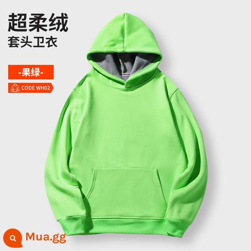 Áo len tùy chỉnh quần áo làm việc tự làm hoodie áo khoác nam nữ in logo dài tay tùy chỉnh lớp đoàn tụ quần áo - H loại-quả xanh