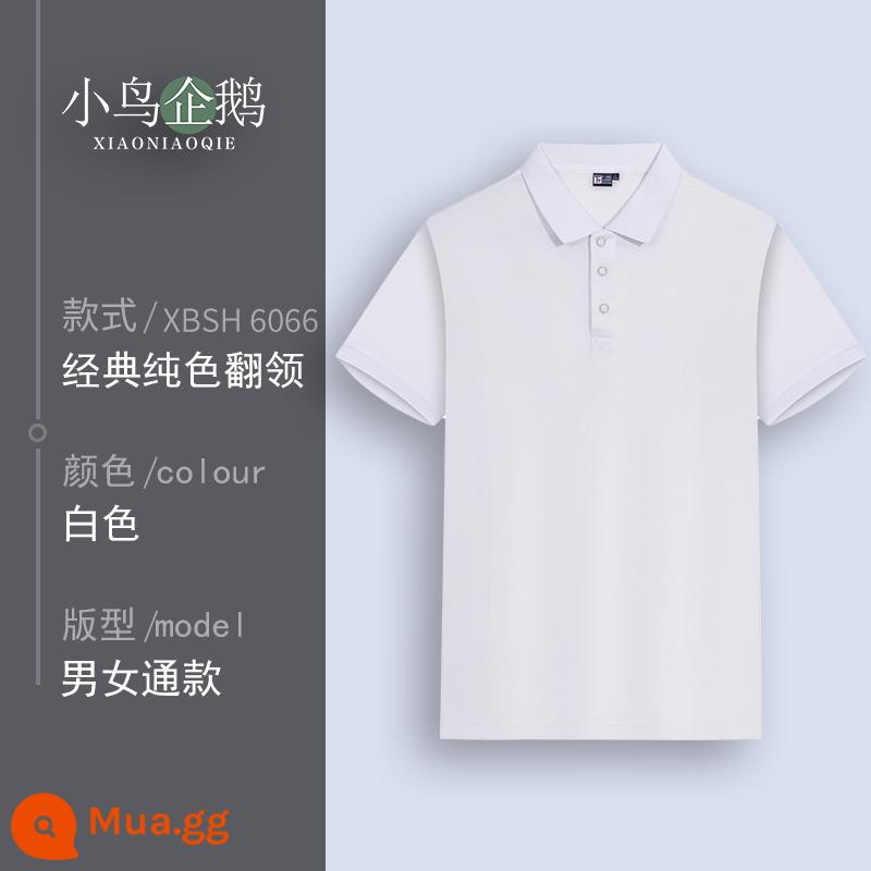 Quần áo làm việc tùy chỉnh T-shirt quần áo làm việc tùy chỉnh-thực hiện đội mùa hè cotton văn hóa quảng cáo áo POLO ngắn tay in LOGO - một màu trắng