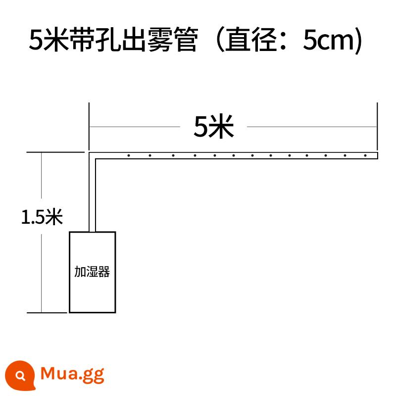 Máy làm ẩm không khí lượng sương mù lớn phun lớn thương mại nhà máy công nghiệp nhà xưởng cồn 84 phun khử trùng khử trùng hộ gia đình - Phiên bản cơ khí 8 lõi 25L + ống dài đục lỗ 5 mét