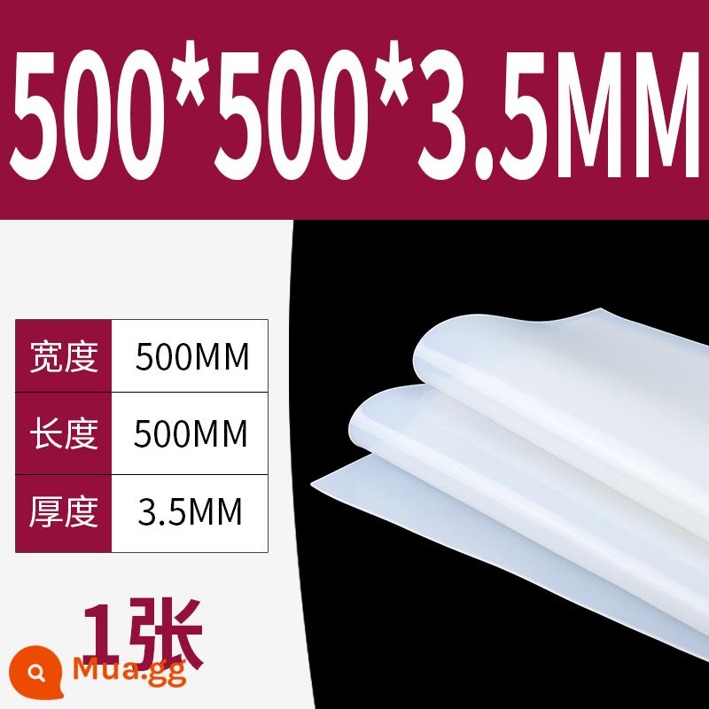 Tấm cao su silicon gia công cao su chịu nhiệt độ cao Đệm đệm chống sốc Gioăng silicon Cao su silicon dày 13510mm đàn hồi cao - 500*500*3.5mm