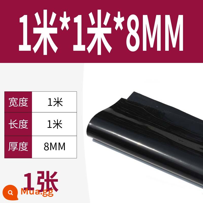 Tấm cao su silicon gia công cao su chịu nhiệt độ cao Đệm đệm chống sốc Gioăng silicon Cao su silicon dày 13510mm đàn hồi cao - 1m*1m*8mm[đen]