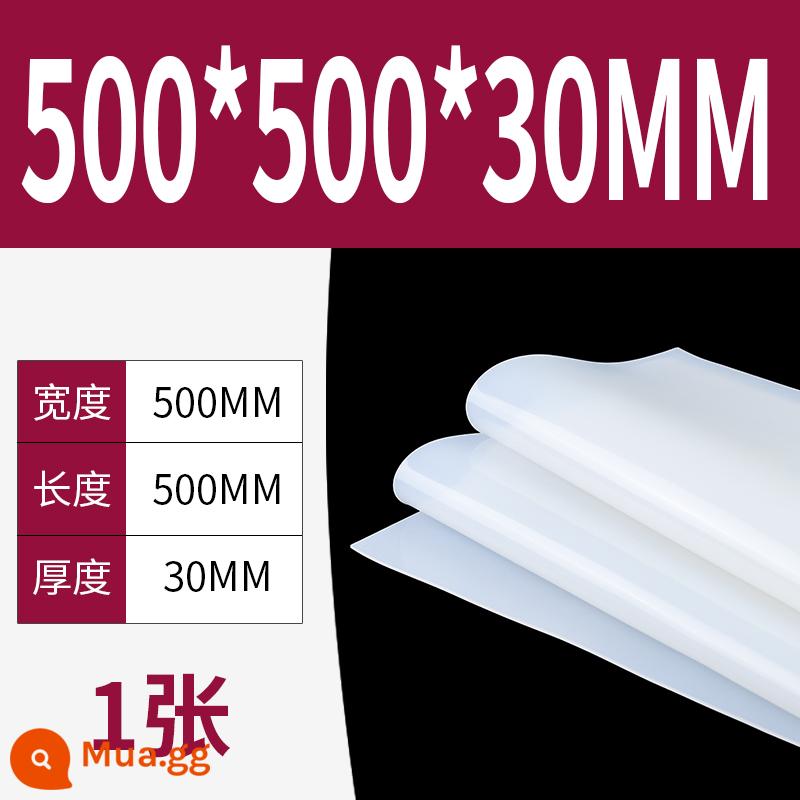 Tấm cao su silicon gia công cao su chịu nhiệt độ cao Đệm đệm chống sốc Gioăng silicon Cao su silicon dày 13510mm đàn hồi cao - 500*500*30mm