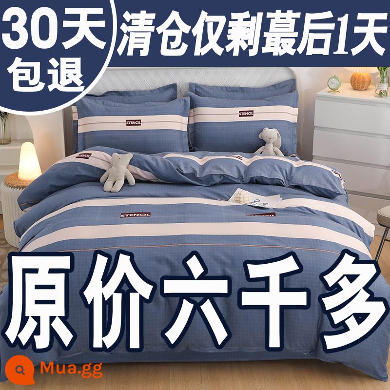 Cotton Nguyên Chất 4 Bộ 100 Cotton Chăn Ga Gối Chần Gòn 1.8M Đôi Vỏ Chăn Giường 4 Bộ Thu Đông - Tình yêu vĩnh cửu