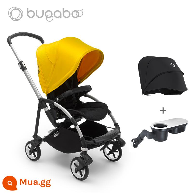 Xe đẩy em bé BUGABOO BEE6 có thể ngồi, nằm nhẹ, có thể gập 2 chiều, chống sốc - Bộ đồ du lịch khung bạc [để thay đổi màu sắc, vui lòng liên hệ với bộ phận dịch vụ khách hàng]