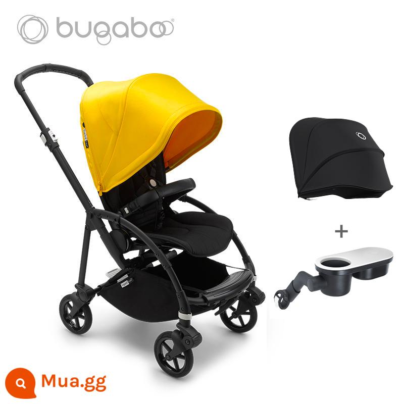 Xe đẩy em bé BUGABOO BEE6 có thể ngồi, nằm nhẹ, có thể gập 2 chiều, chống sốc - Bộ đồ du lịch khung đen [để thay đổi màu sắc, vui lòng liên hệ với bộ phận dịch vụ khách hàng]