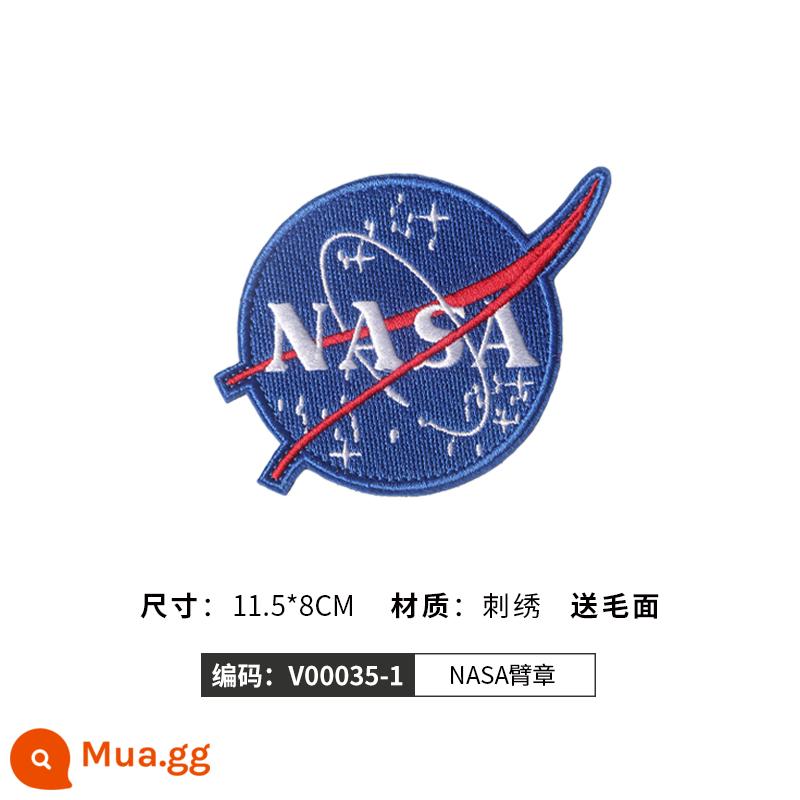 Apollo NASA Chuyến bay vũ trụ Phi hành gia Hoa Kỳ Thêu Velcro Armband Huy hiệu Logo Tổng hành chính Phi hành gia - Băng tay của NASA