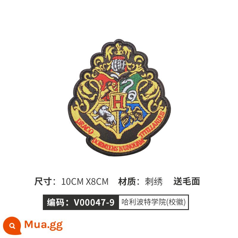 Thêu Khóa Dán Tay Phù Hiệu Học Viện Harry Potter Anime Chiến Thuật Ba Lô Quần Áo Cá Tính Miếng Dán Tinh Thần Huy Hiệu - Tranh thêu Học viện Harry Potter (biểu tượng của trường)