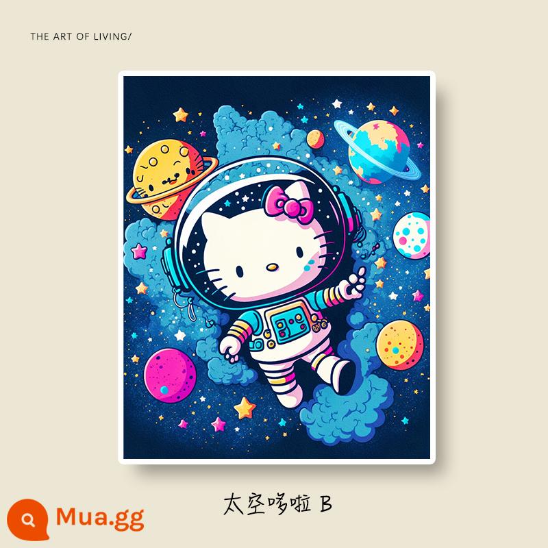 Space Doraemon 0 cơ bản tranh sơn dầu kỹ thuật số tự làm tranh sơn dầu vẽ tay acrylic điền chữa bệnh giải nén bức tranh trang trí - không gian dora b