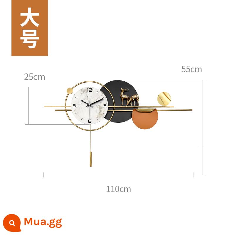 Đèn Hiện Đại Sang Trọng Bàn Ăn Phòng Ăn Đồng Hồ Treo Tường 2022 Mới Đồng Hồ Phòng Khách Nhà Trang Trí Sáng Tạo Tranh Đồng Hồ Đồng Hồ Treo Tường - Đồng hồ treo tường-MT2280-kích thước lớn