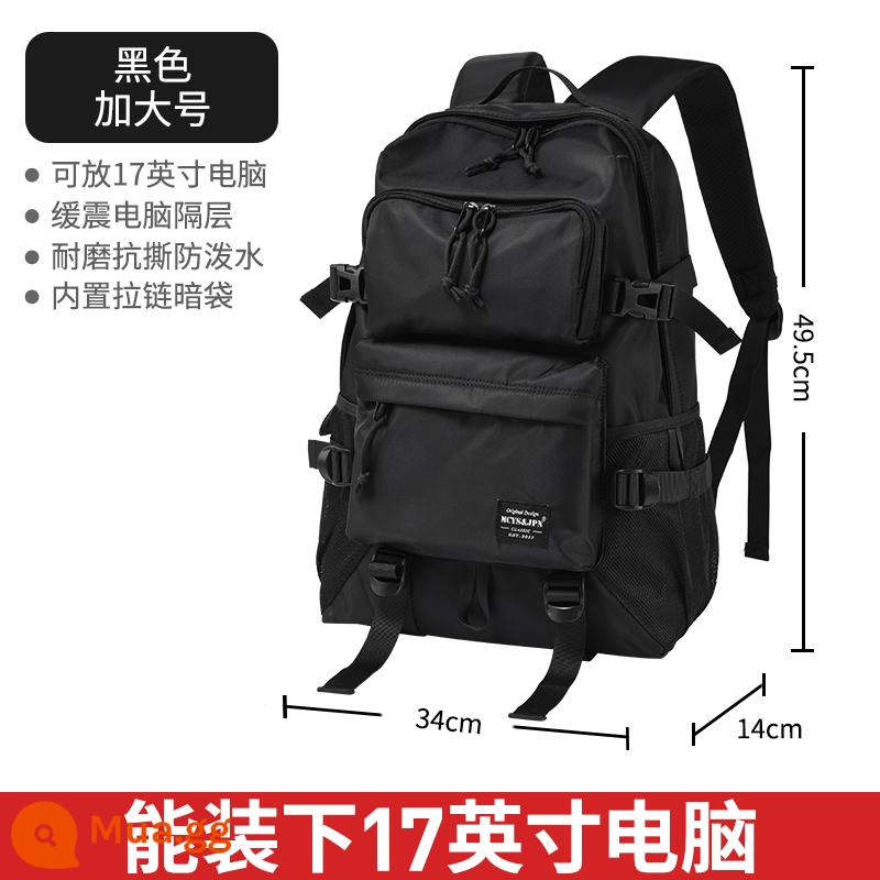 Túi Du Lịch Ba Lô Nam Dung Lượng Siêu Lớn Đi Công Tác Hành Lý Ba Lô Thể Thao Leo Núi Ngoài Trời Máy Tính Schoolbag Nữ - màu đen cộng với kích thước