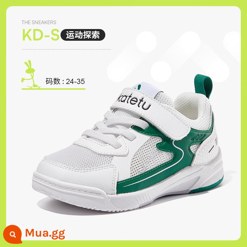 Carter Thỏ Giày Sneaker Trẻ Em Bé Trai Mùa Xuân 2023 Mới Giày Trẻ Em Lưới Thoáng Khí Chạy Bộ Nhỏ Giày Trắng - trắng và xanh lá cây