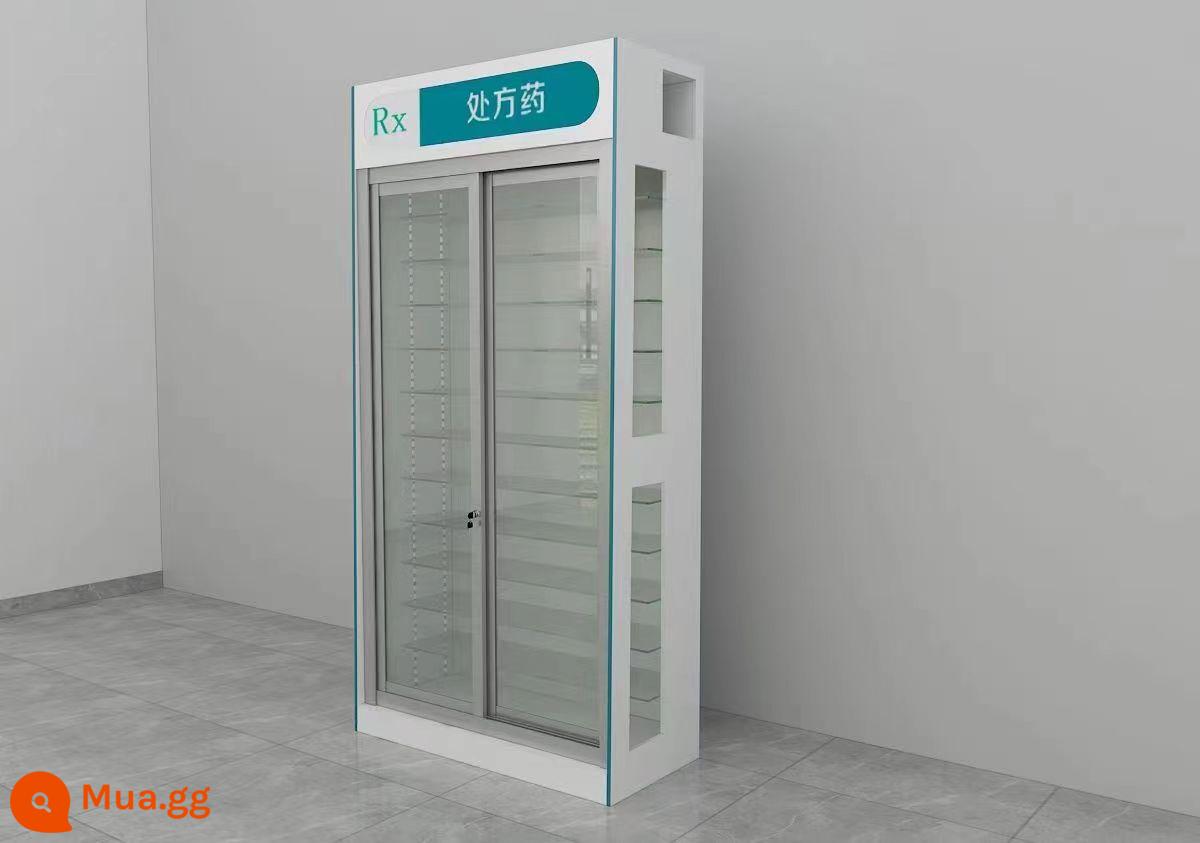 Cửa hàng dược phẩm Counter Western Y học tủ trưng bày tủ kính Kính Sơn Sơn gỗ Dược phẩm Kệ dược phẩm - Tủ mát 100*40*240