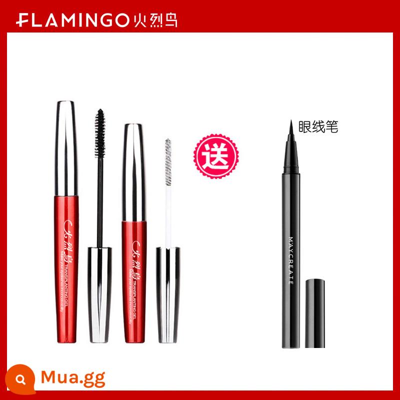 Mascara Flamingo ghép mã hóa dày đặc làm cong mảnh mai lâu trôi không thấm nước không lem mi mắt nữ lưới đỏ chính hãng - Flamingo (không thể tin được) + bút kẻ mắt