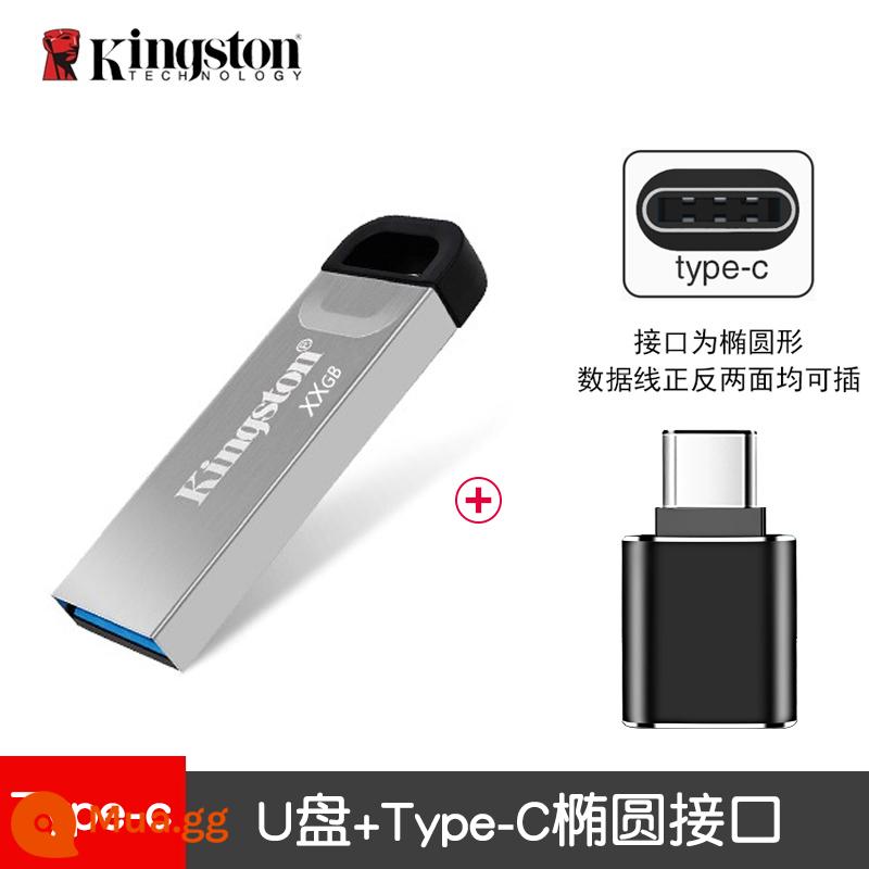 Kingston Ổ Đĩa Flash USB 64G Có Hộp Quà Tặng Tùy Chỉnh Khắc Logo Quà Tặng Đèn LED USB Công Ty Tặng Bộ Đĩa hộp Đóng Gói - +[bộ chuyển đổi loại c]