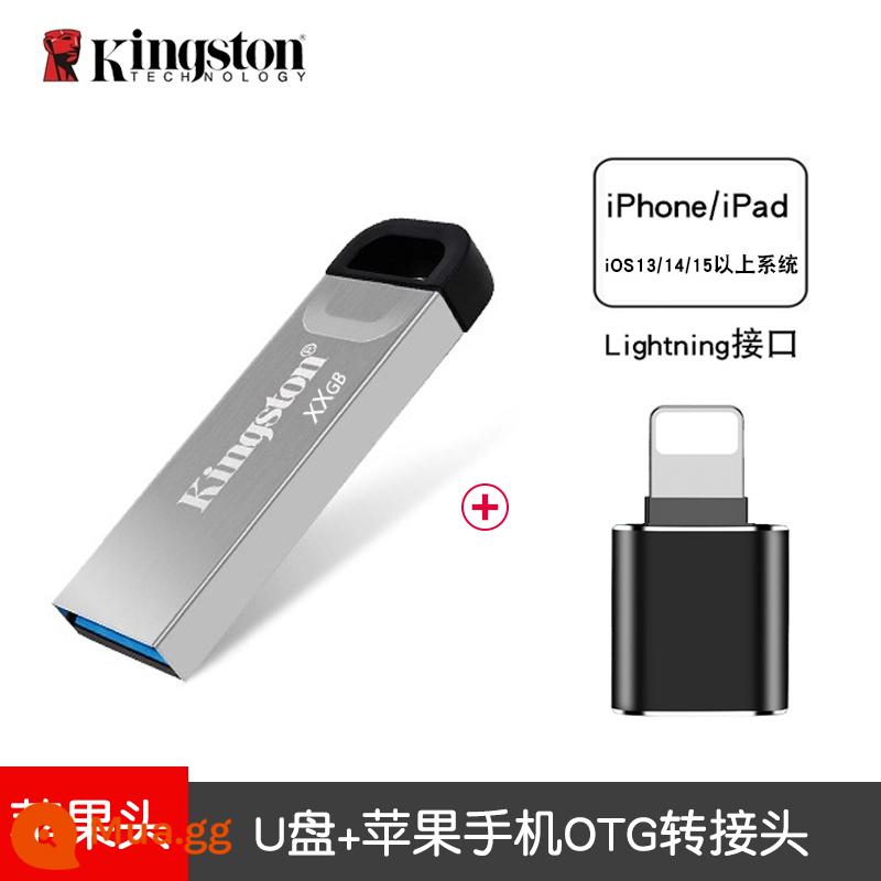 Kingston Ổ Đĩa Flash USB 64G Có Hộp Quà Tặng Tùy Chỉnh Khắc Logo Quà Tặng Đèn LED USB Công Ty Tặng Bộ Đĩa hộp Đóng Gói - +Bộ chuyển đổi ổ đĩa flash USB của điện thoại di động Apple