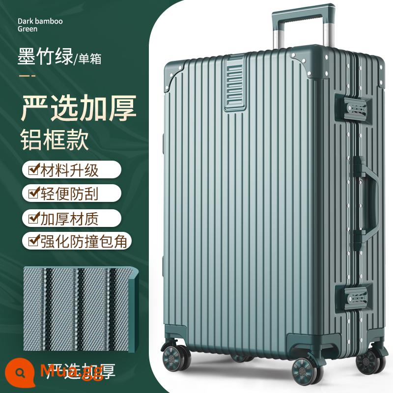 Khung Nhôm Hành Lý Tắt Tiếng Đa Năng Bánh Xe Đẩy Ốp Lưng 24 Inch Nữ Vali Bao Da 20 Mật Khẩu Lên Máy Bay bé Trai - Màu xanh đậm [khung nhôm đã chọn]