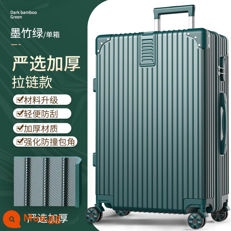 Khung Nhôm Hành Lý Tắt Tiếng Đa Năng Bánh Xe Đẩy Ốp Lưng 24 Inch Nữ Vali Bao Da 20 Mật Khẩu Lên Máy Bay bé Trai - Màu xanh đậm [dây kéo được lựa chọn cẩn thận]