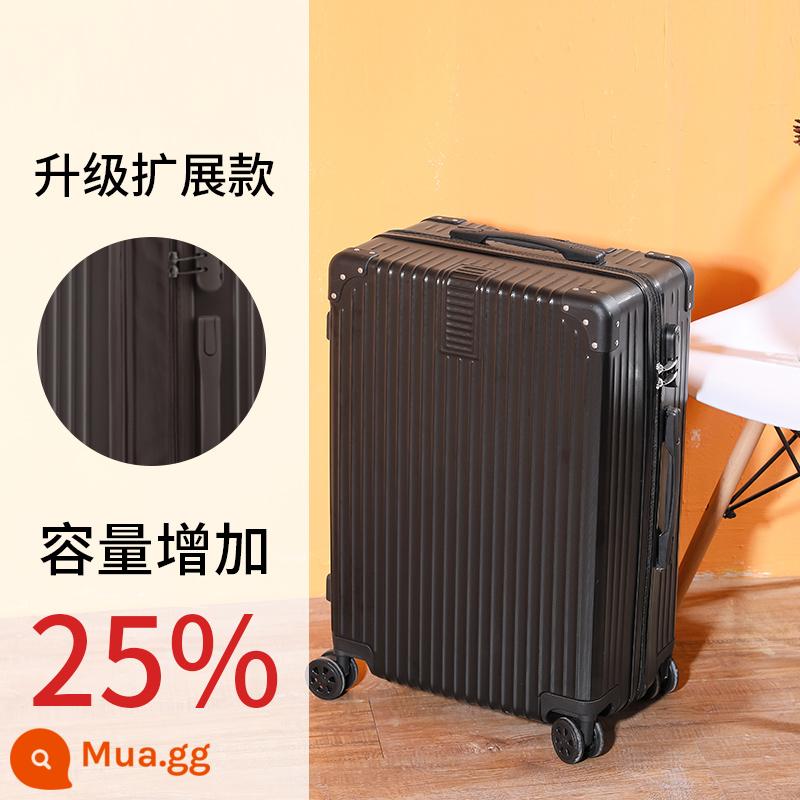 Khung Nhôm Hành Lý Tắt Tiếng Đa Năng Bánh Xe Đẩy Ốp Lưng 24 Inch Nữ Vali Bao Da 20 Mật Khẩu Lên Máy Bay bé Trai - Tính khí đen [nâng cấp và mở rộng]