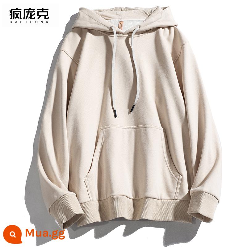 Plus Nhung Cotton Dày Dặn T Áo Hoodie Nữ Hàn Quốc Mới Rời Cổ Đại Học Gió Top Ins Màu Chui Đầu nam - WYY078 mai-plus nhung