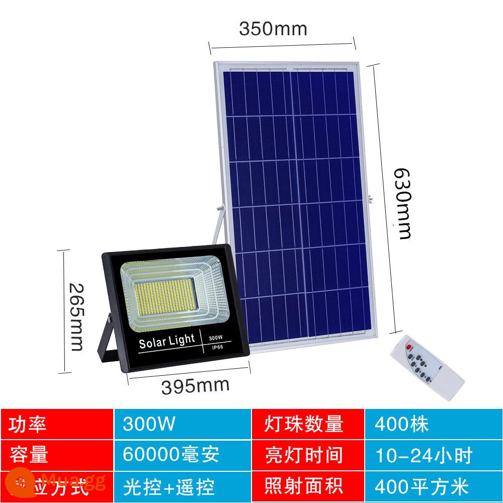 Đèn Năng Lượng Mặt Trời Ngoài Trời Đèn Sân Vườn Đèn Pha LED Chiếu Sáng Hộ Gia Đình Siêu Sáng Điều Khiển Từ Xa Nông Thôn Mới Đèn Đường 100W - Điều khiển đèn LED 300W 400 + điều khiển từ xa + chống nước [chip nhập khẩu] mô hình kỹ thuật ngang hàng tiêu chuẩn 1200W