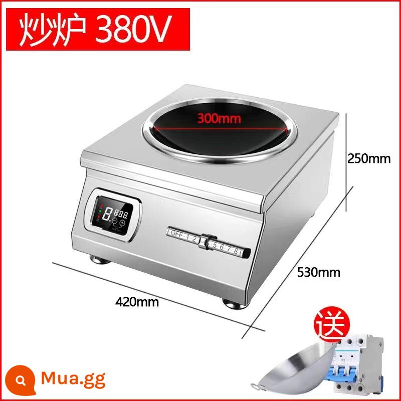 Bếp điện từ thương mại 8000w phẳng bề mặt lõm 6000w xào công suất cao 380V bếp điện từ thương mại lò 5kw - 380v lõm