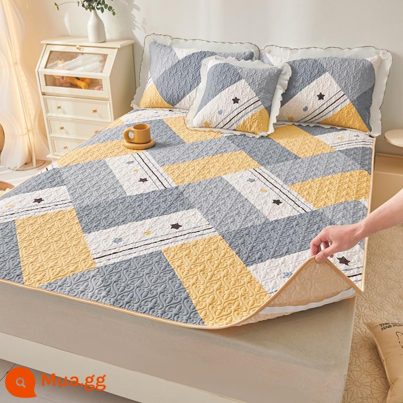 Tấm trải giường bằng vải cotton tatami nguyên chất, tấm trải giường, tấm trải giường mềm mại, chống trơn trượt, tấm lót giường bằng vải cotton mùa xuân và mùa hè, tấm trải giường bằng vải bông nguyên chất, một mảnh - Kalil