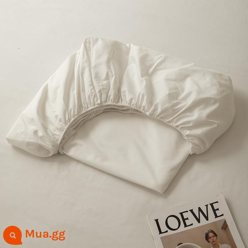 Ins đồng màu tấm trang bị đơn mảnh 100 cotton nguyên chất đậu bông ga trải giường chống bụi Simmons tấm bảo vệ nệm bộ ba món - Trắng