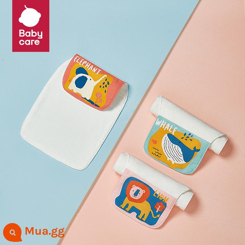 khăn thấm mồ hôi babycare cotton nguyên chất cho bé mẫu giáo đệm lưng khăn thấm mồ hôi cho bé gạc bé loại lớn loại A - Wilson Island-Classic (3 gói)