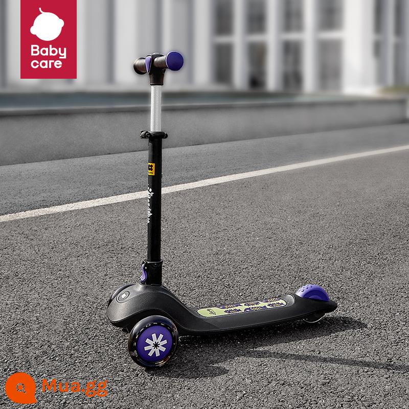 xe trượt Scooter trẻ em babycare xe trượt gấp cho bé 1-3-6 tuổi bé trai và bé gái đều có thể ngồi xe yoyo - [Loạt phim Cổ điển về Núi và Biển] Veneer-Beido Purple