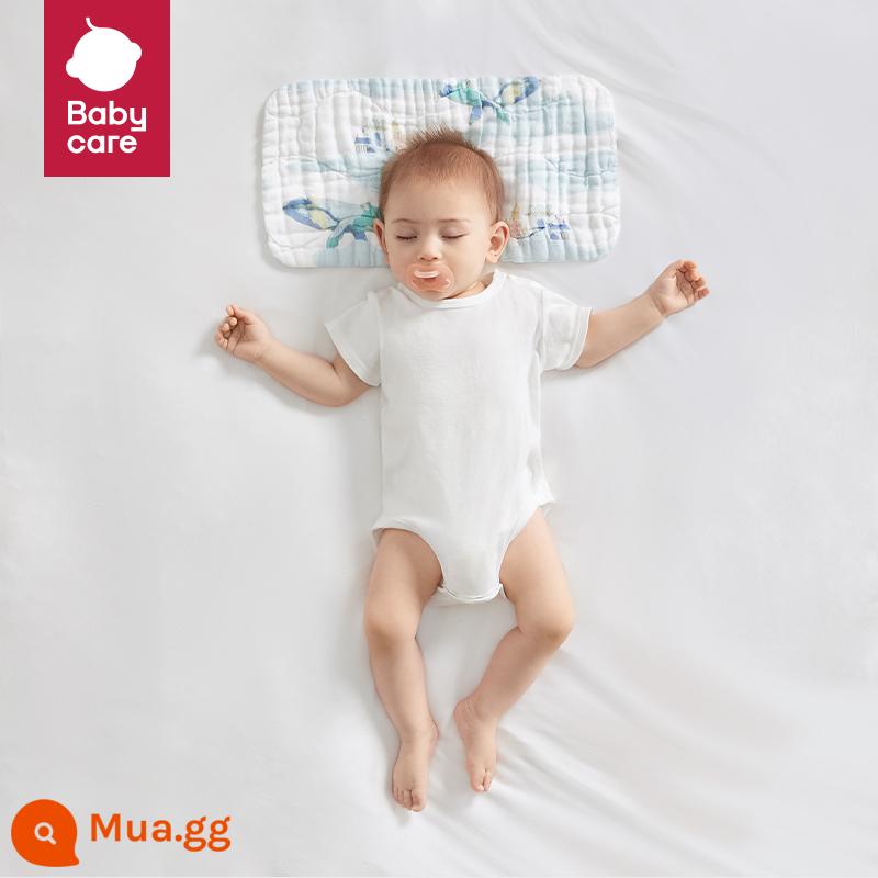 Babycare Gối sơ sinh Gối gạc kháng khuẩn cho bé Gối kháng khuẩn thoáng khí cho bé 0-6 tháng giặt máy - Cá voi bay Kaisley-40*20cm