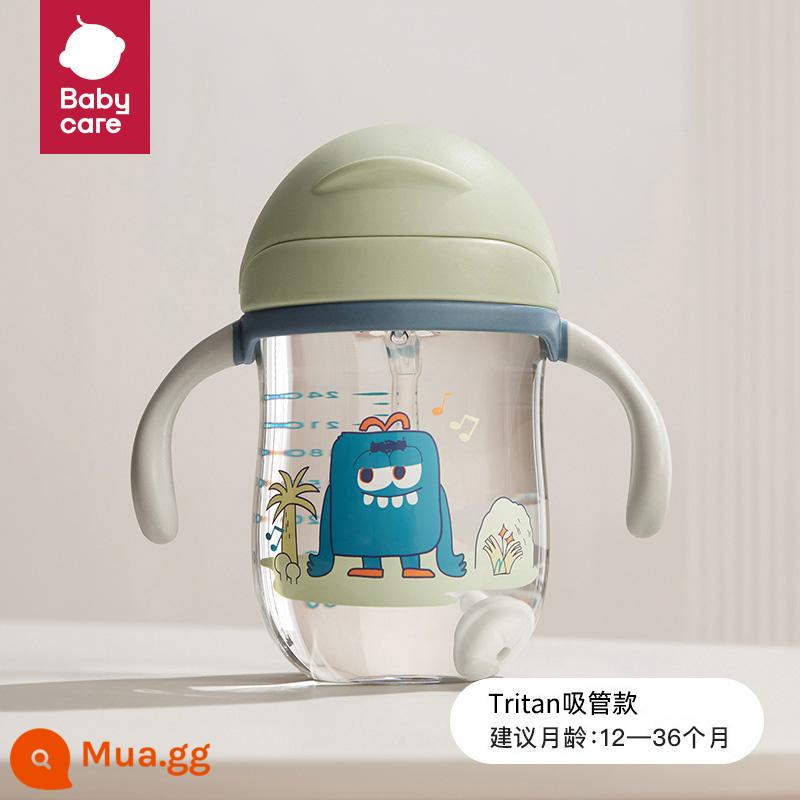 Babycare Học Tập Uống Cho Bé Cốc Nước Cho Bé Ống Hút Cốc Trẻ Em Trên 6 Tháng Mỏ Vịt Cốc Tập Uống Nước Chống Sặc - [Rơm-tritan] Xanh nhạt