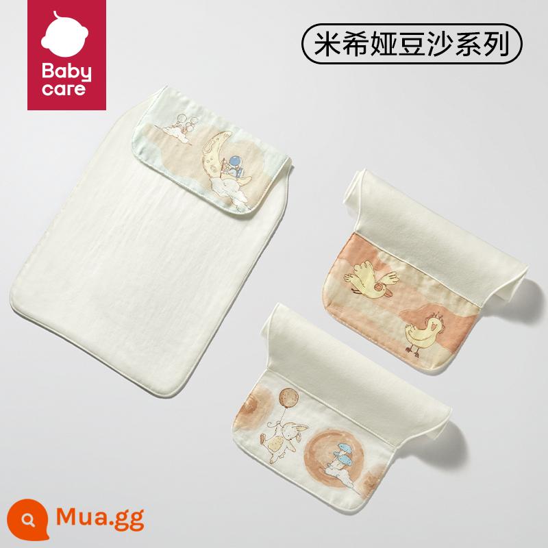 khăn thấm mồ hôi babycare cotton nguyên chất cho bé mẫu giáo đệm lưng khăn thấm mồ hôi cho bé gạc bé loại lớn loại A - Misia Bean Paste-Nâng Cấp Phong Cách (3 Gói)