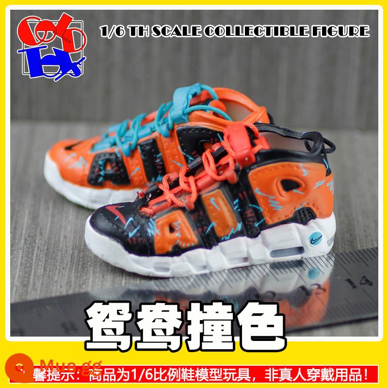 Hợp thời trang Handmade Sneakers Model Stereo Model Mini Shoes Pippen Series Trang trí quà tặng [Mẫu Zhongshan] - Màu sắc tương phản Yuanyang [một cặp]