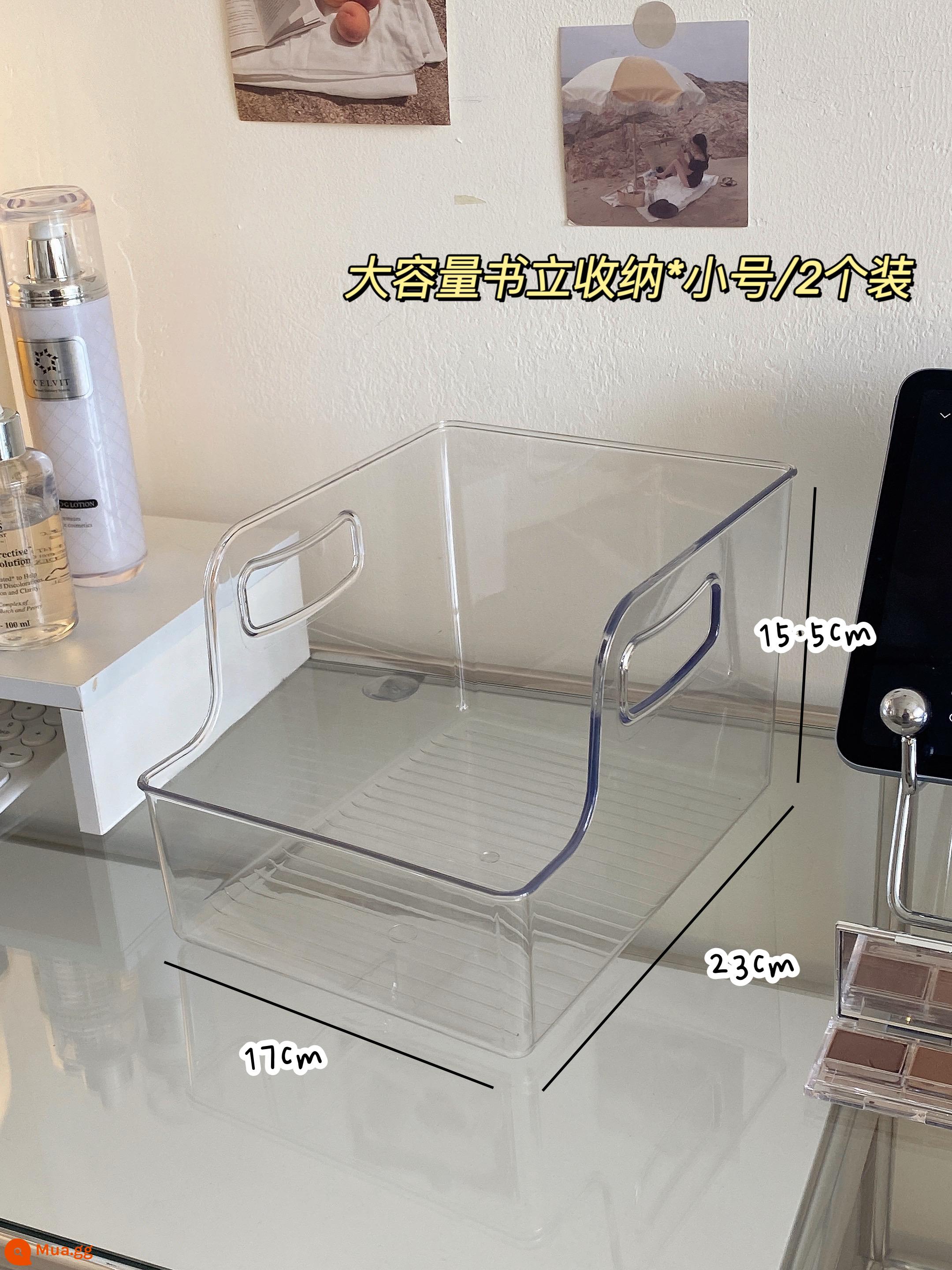 Acrylic Giá Để Sách Máy Tính Để Bàn Sách Hộp Bảo Quản Bàn Đọc Sách Giá Trong Suốt Bàn Kệ Sách Hoàn Thiện - Giá sách lưu trữ dung lượng lớn *Kích thước nhỏ/2 cái