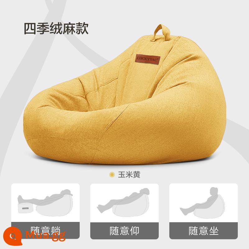 luckysac sofa lười túi đậu trải chiếu tatami đơn căn hộ nhỏ lưới màu đỏ phong cách sáng tạo ban công giải trí ghế lười - ngô vàng