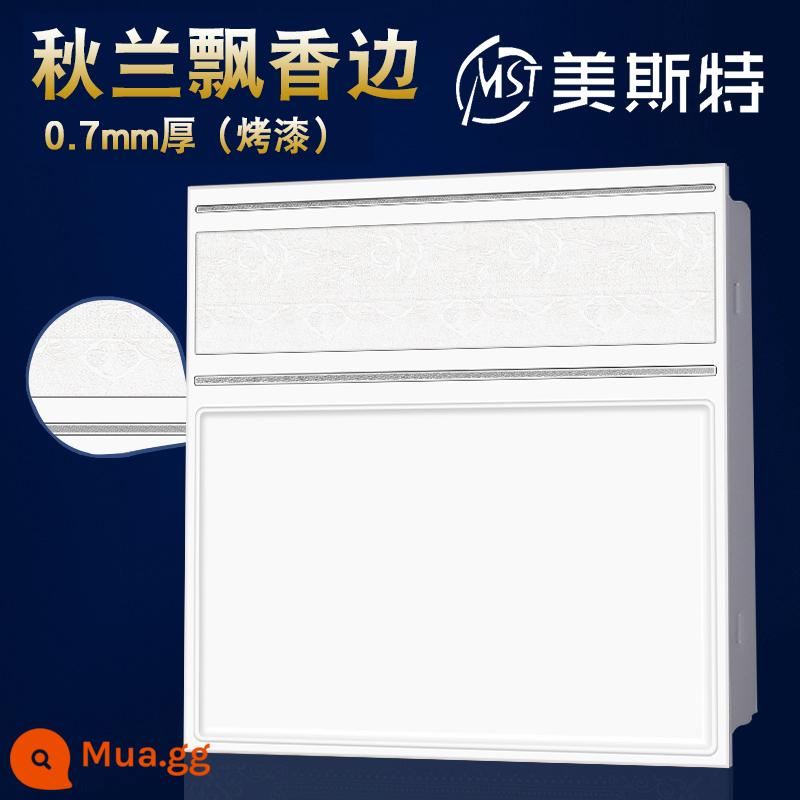 Meister trần nhôm tích hợp tấm khóa 450*450 phong cách Châu Âu phòng khách phòng ăn phòng ngủ trần nhôm cấp 2 trần treo - Hương hoa lan mùa thu màu trắng sữa viền 0.7mm