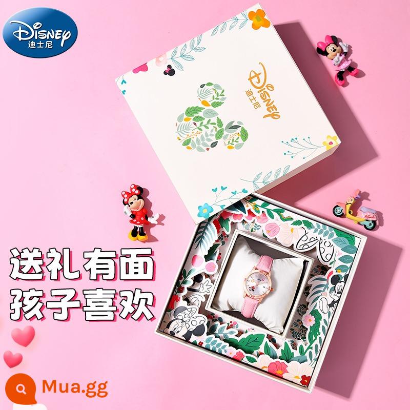 Đồng hồ điện tử trẻ em Disney cho bé gái, bé gái, học sinh, bé gái, học sinh tiểu học, chỉ xem giờ, quà tặng sinh nhật - Bộ hộp quà bột kẹo Minnie [không bao gồm đạo cụ búp bê]