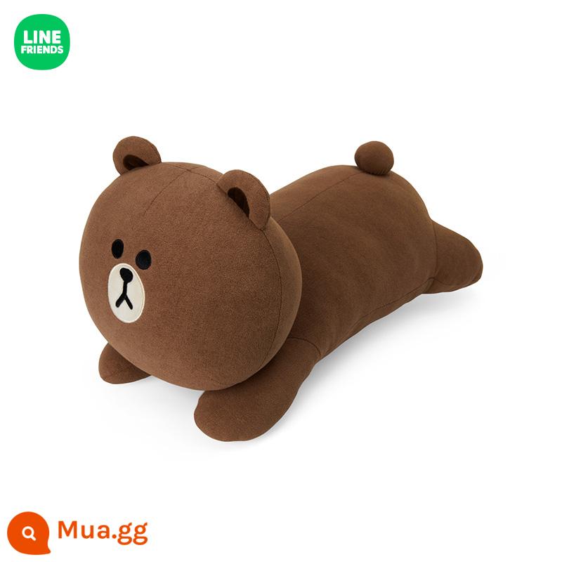 LINE FRIENDS thậm chí bạn tôi đang nằm gối BROWN búp bê búp bê dễ thương đệm gối ngủ trưa - NÂU（22X47X27CM）