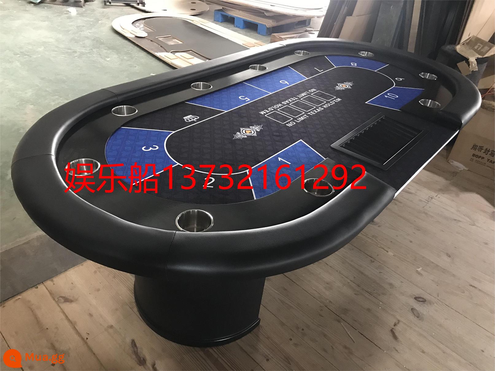 2022 Bàn Texas Hold'em Người sói giết chết Bàn Baccarat Bàn xoay Bàn Blackjack Có thể được tùy chỉnh - Màu xanh đen kích thước 240*120 cm