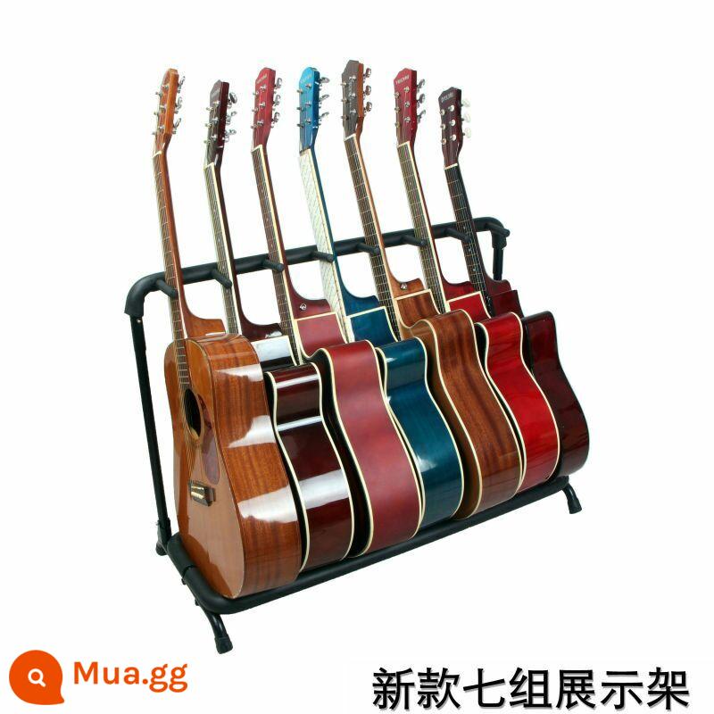 Đàn Guitar Dòng Đỡ Dân Gian Gỗ Đàn Guitar Điện Bass Pipa Đàn Piano Đứng Đa Đầu Giá Đỡ Chân Đế 3579 Miếng - 7 đầu (có thể chứa 7 cây đàn guitar)