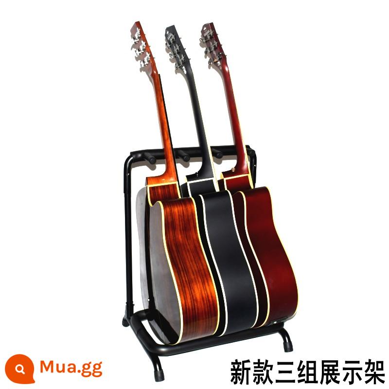 Đàn Guitar Dòng Đỡ Dân Gian Gỗ Đàn Guitar Điện Bass Pipa Đàn Piano Đứng Đa Đầu Giá Đỡ Chân Đế 3579 Miếng - 3 đầu (có thể chứa 3 cây đàn guitar)