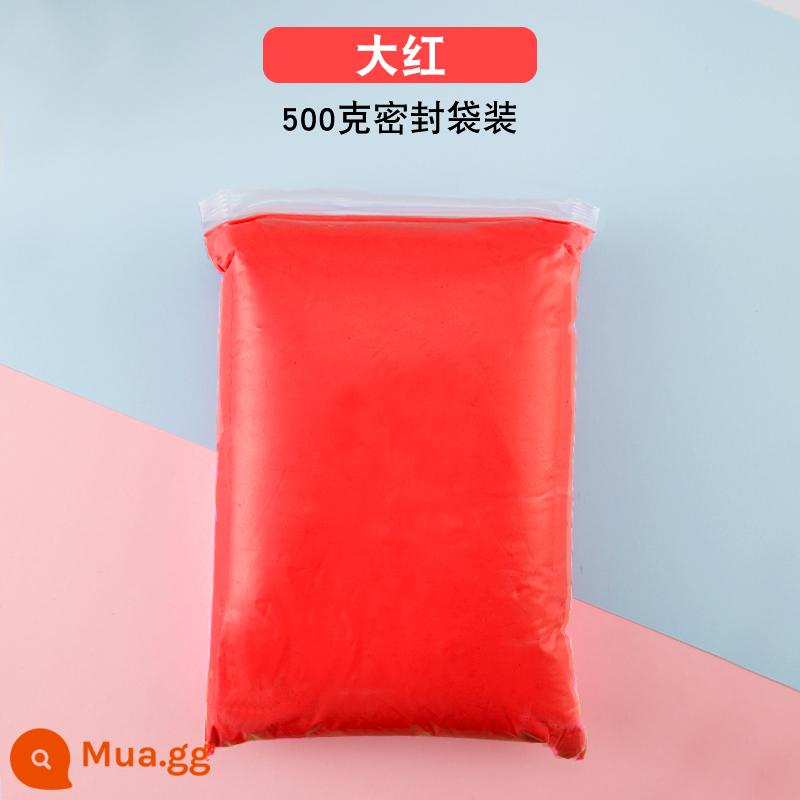 Đất siêu nhẹ 500g gói lớn không gian bùn đất sét handmade tự làm chất liệu gói màu bùn dụng cụ đồ chơi trẻ em - Đỏ 500g/túi lớn