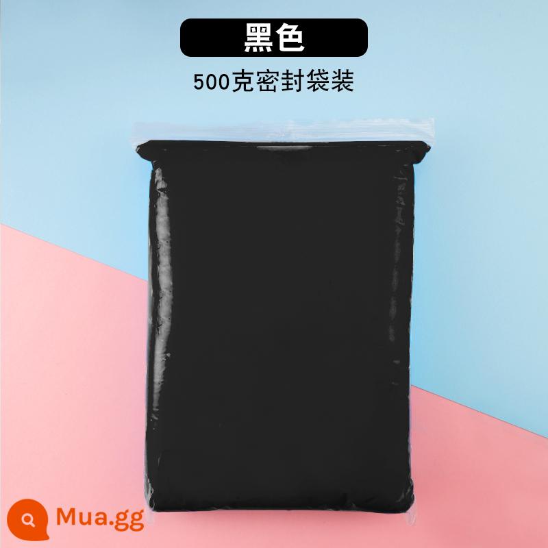 Đất siêu nhẹ 500g gói lớn không gian bùn đất sét handmade tự làm chất liệu gói màu bùn dụng cụ đồ chơi trẻ em - Đen 500g/túi lớn