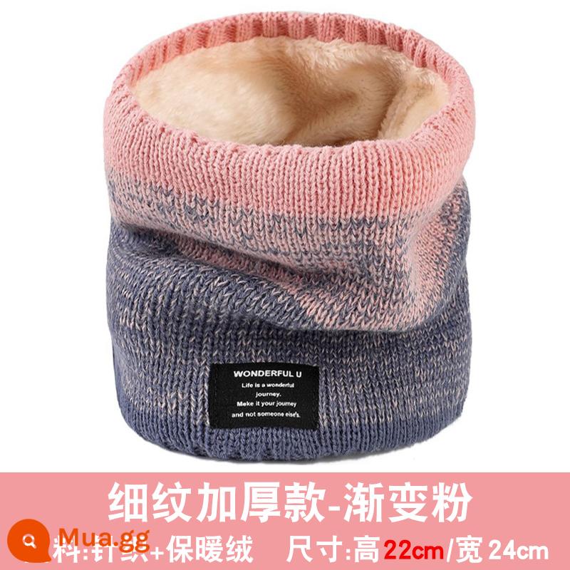 Barnitar Men's Winter Hàn Quốc Phiên bản Hàn Quốc gió đa năng -Khăn quàng cổ và lạnh -ra ngoài trời để giữ cổ ấm và dày, hộp cổ nam - Đường nét mảnh [nhung dày] gradient màu hồng