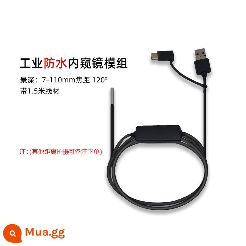 Camera nội soi USB độ nét cao 3.9mm Camera điện thoại Android đường ống công nghiệp bảo dưỡng xe phát hiện màn hình chống thấm nước - Mô-đun + cáp dữ liệu đơn 1,5m 120 độ