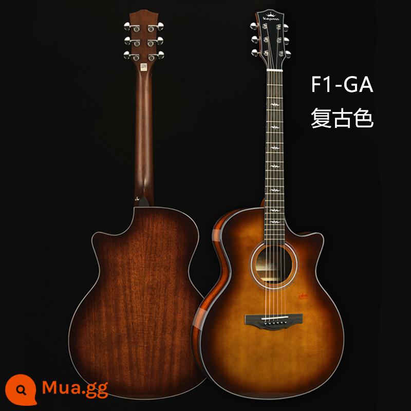 Kepma F1 đĩa đơn đàn guitar dân gian 41 \ 40 inch Fingerstyle hộp điện tròn đàn guitar acoustic chuyên nghiệp - Màu cổ điển F1-GA