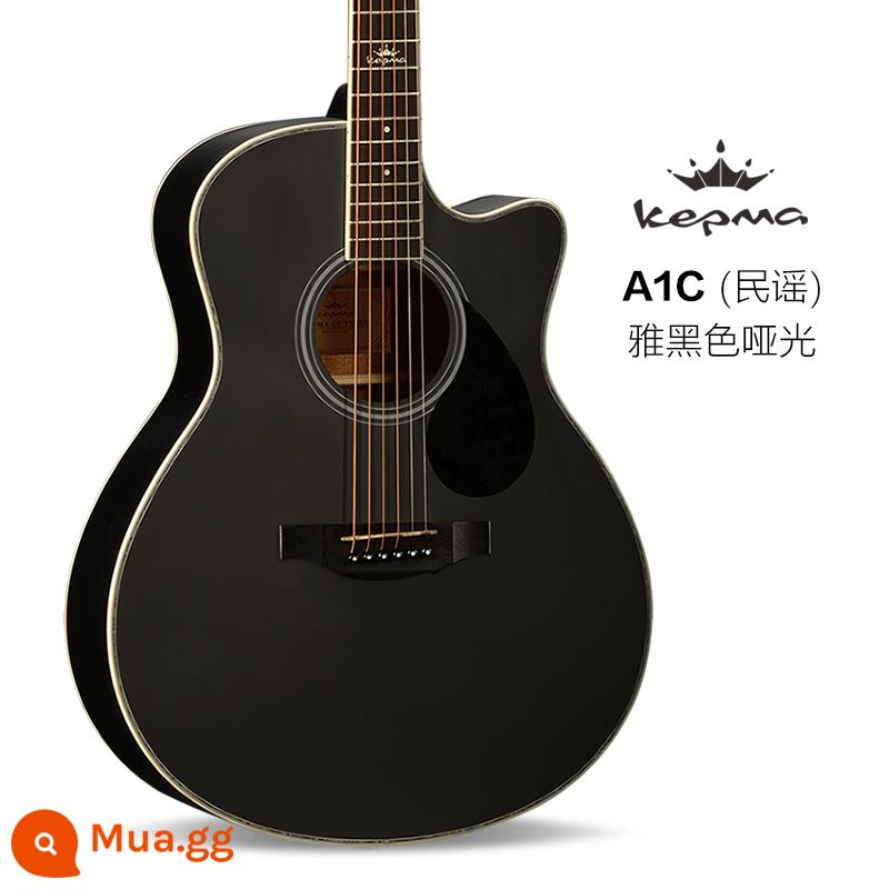 Kepma Kapuma d1c chính hãng dân gian ballad người mới bắt đầu nhập cảnh 41 inch a1c hộp điện sinh viên nam và nữ - Bản ballad đen mờ A1C