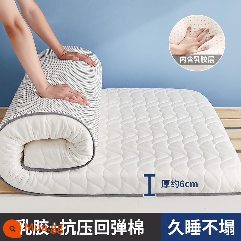 Nệm cao su đệm ký túc xá sinh viên đơn 90x190 trên và dưới bến ngủ thảm đánh sàn shop đặc biệt chăn ga gối đệm - Nệm cao su ✅ Chaolang White - dày khoảng 6cm [kiểu lụa sữa nâng cấp + Vải kháng khuẩn, chống mạt loại A]